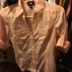 Brand new button up satin shirt